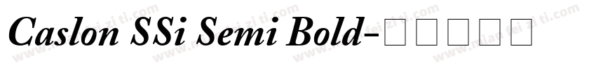 Caslon SSi Semi Bold字体转换